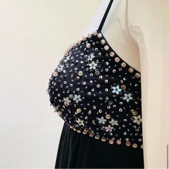 REBECCA TAYLOR SILK PRINCESS SPARKLE DRESS Goth NWT - Picture 16 of 16